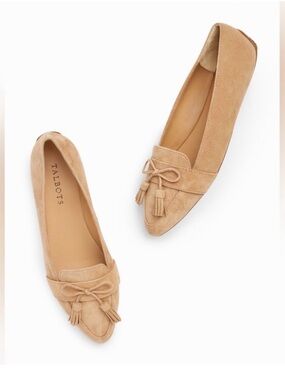 Talbots Francesca Bow Tie flats in amber gold